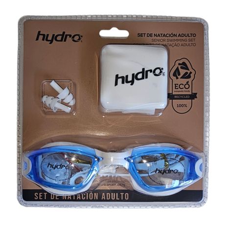 Set Natación Adulto Hydro®: Gorra + Lentes + Tapones Oído-1