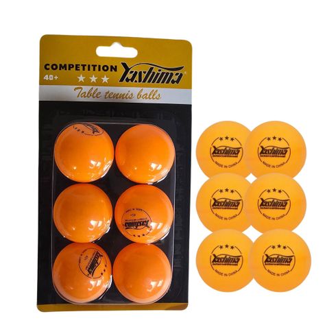 Set 6 Pelotas Ping Pong 3 Estrellas - Tenis De Mesa-0