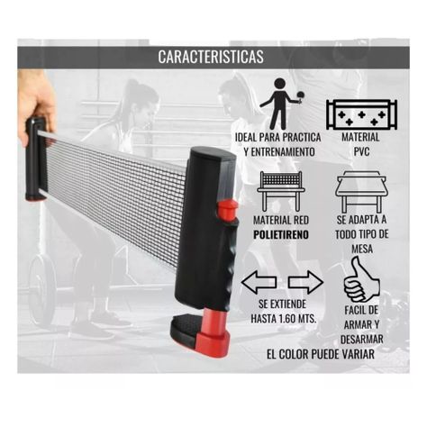 Red De Ping Pong Retractil Sensei-7