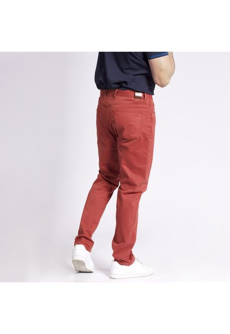 Pantalón Twill 5 Bolsillos Garment Dye Terracota-2