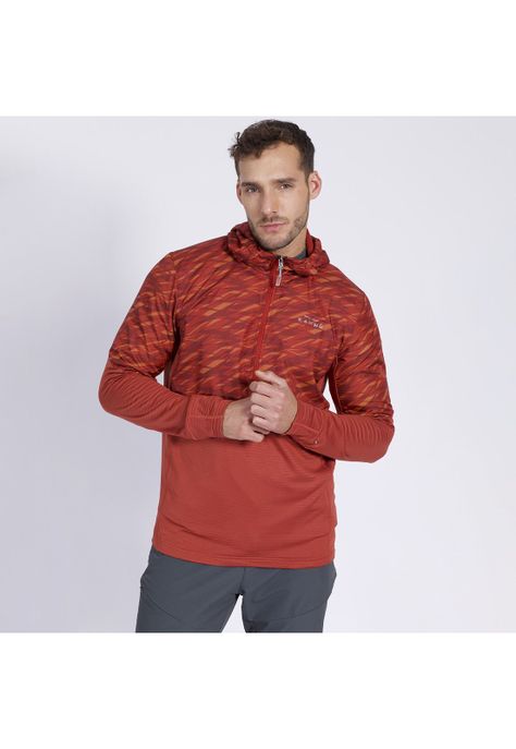 Polar Trail Running Half Zipper Print Hombre Terracota-0