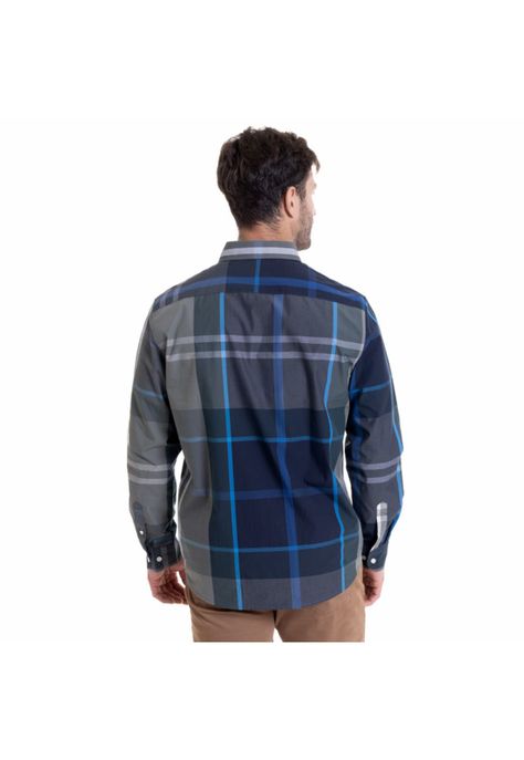 Camisa Escocesa Regular Fit Gris-1