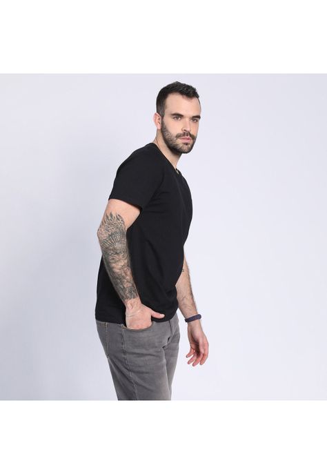Polera Cuello V Negro-2