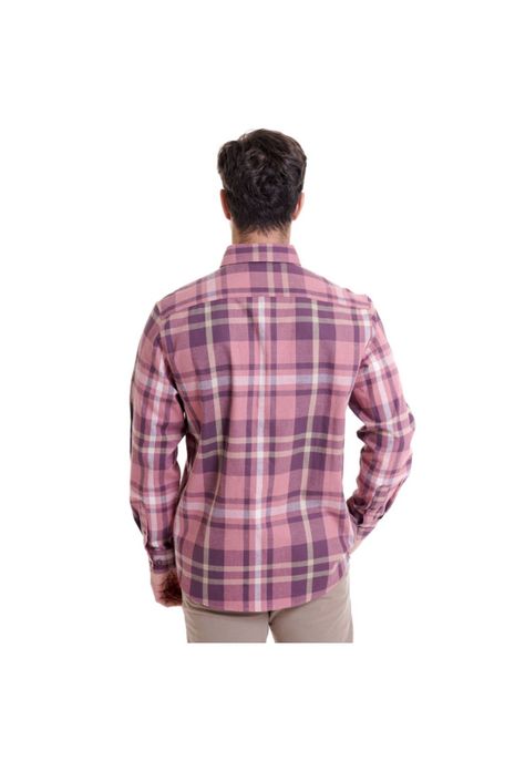 Camisa Villela Escocesa Regular Fit Coral-1
