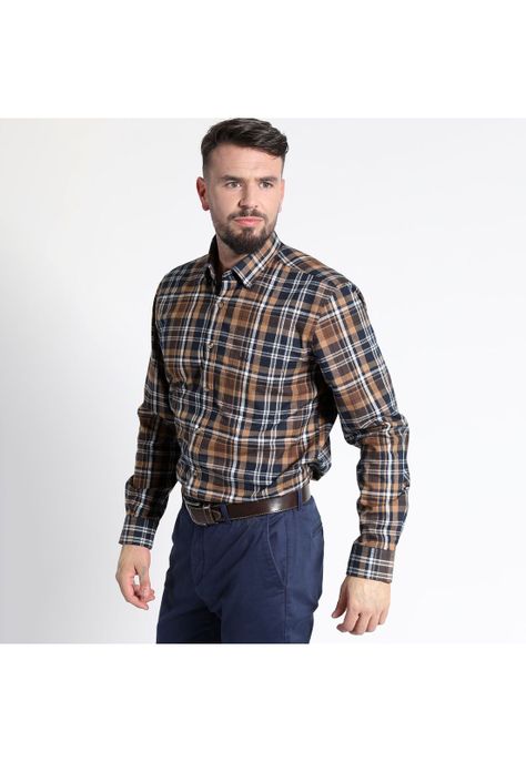 CAMISA MANGA LARGA VILLELA ESCOCESA YD REGULAR FIT-0