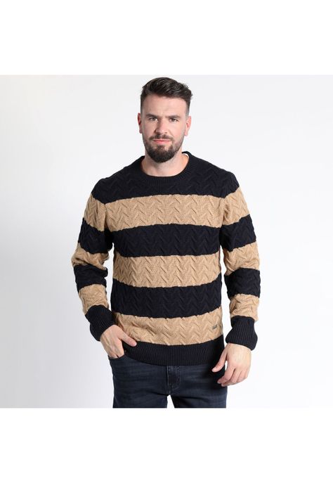 SWEATER MANGA LARGA RAYAS CUELLO REDONDO-3