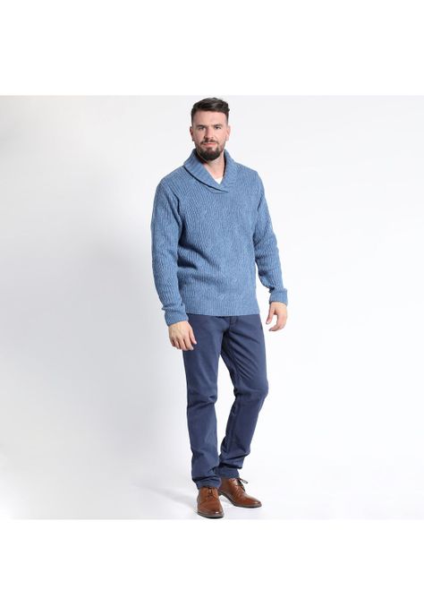 SWEATER MANGA LARGA FANTASÍA CUELLO CRUZADO-0