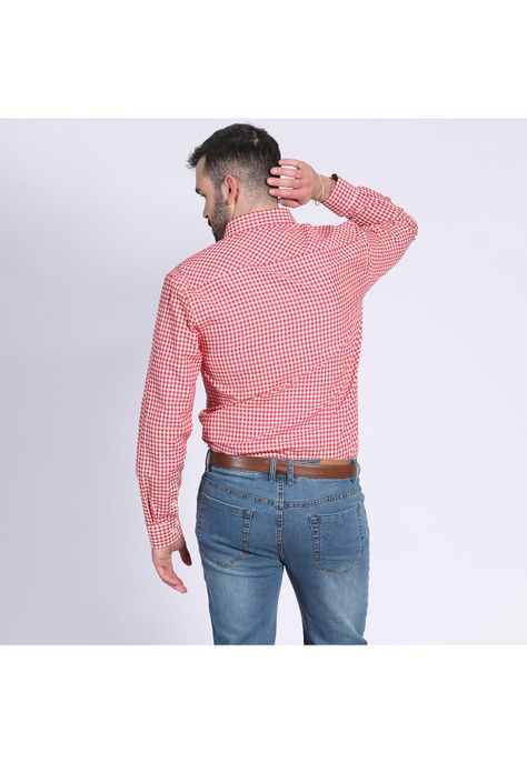 Camisa Oxford Check Rojo-1
