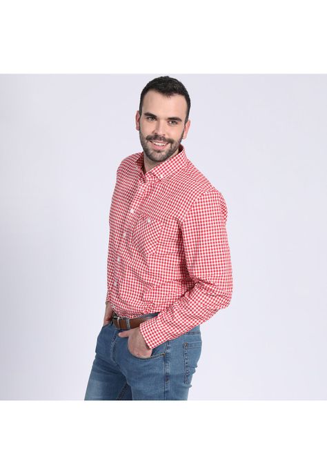 Camisa Oxford Check Rojo-2