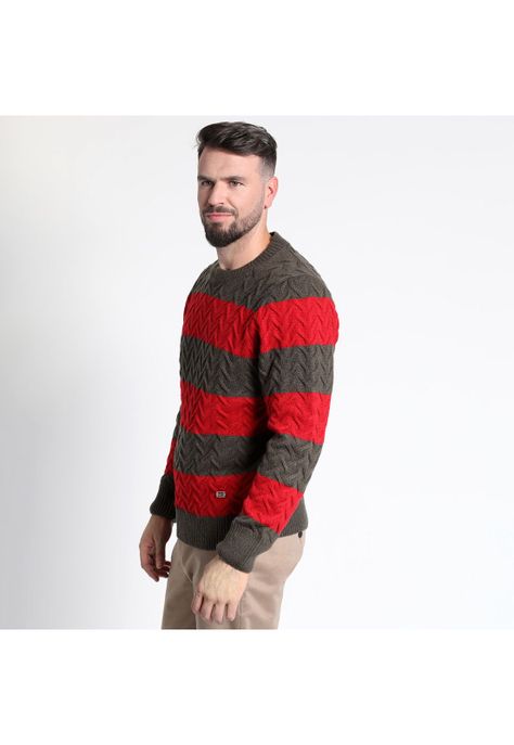 SWEATER MANGA LARGA RAYAS CUELLO REDONDO-2