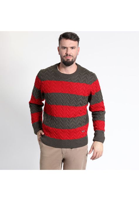 SWEATER MANGA LARGA RAYAS CUELLO REDONDO-3