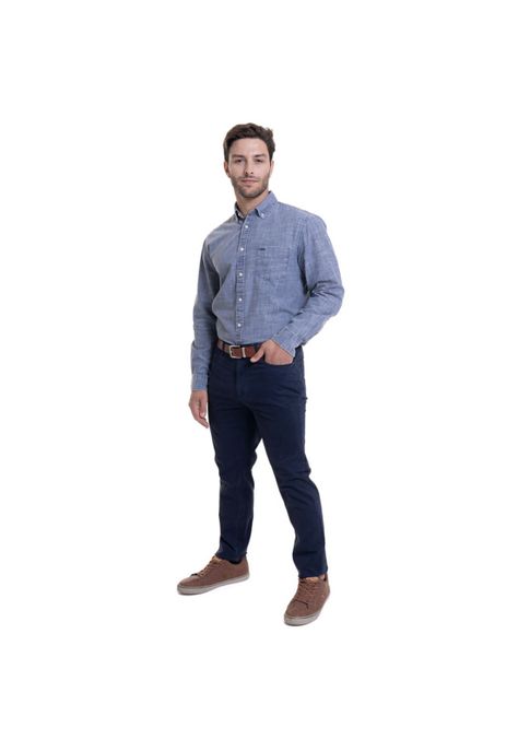 Pantalón 5 Pocket Spandex Azul Francia-2