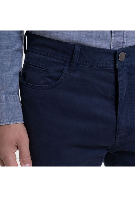 Pantalón 5 Pocket Spandex Azul Francia-3
