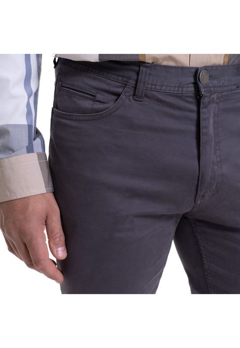 Pantalón 5 Pocket Spandex Gris Oscuro-3