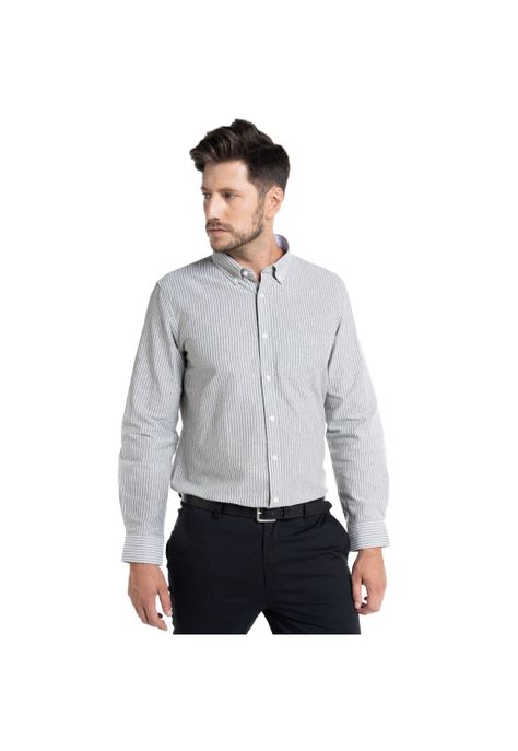 Camisa Oxford listada Bergen-0