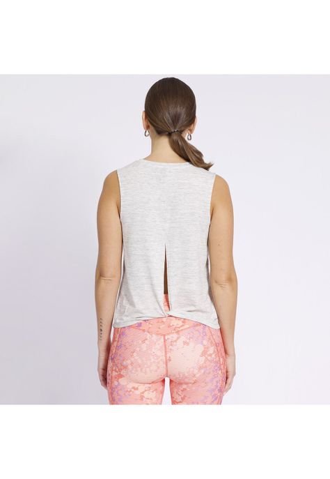 Polera Back Details Active Dry Mujer Gris claro-1