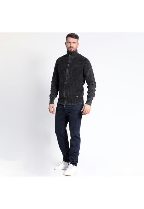 SWEATER MANGA LARGA LISO CIERRE COMPLETO-0