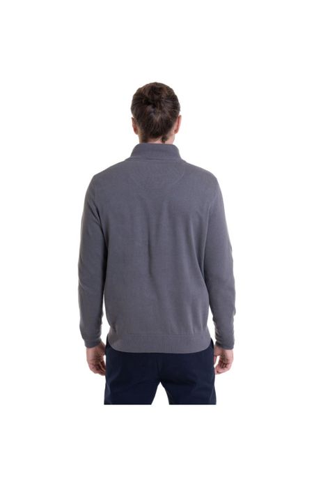 Sweater Half Zipper Gris oscuro-1