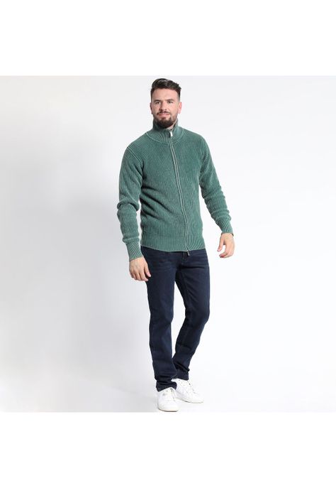 SWEATER MANGA LARGA LISO CIERRE COMPLETO-0