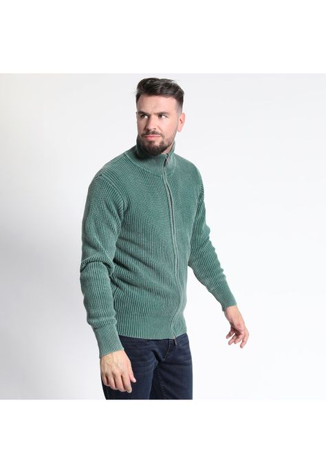 SWEATER MANGA LARGA LISO CIERRE COMPLETO-2