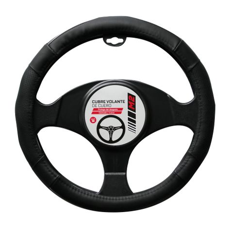 CUBRE VOLANTE  M2 MANUBRIO CUERO  NEGRO-0