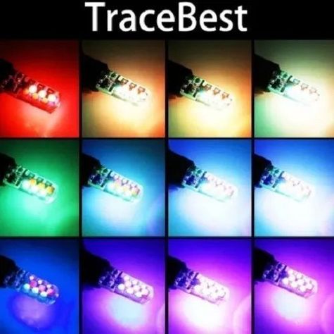 PAR LUCES LED COLA DE PESCADO RGB T10  CON CONTROL OEM  MULTICOLOR-3