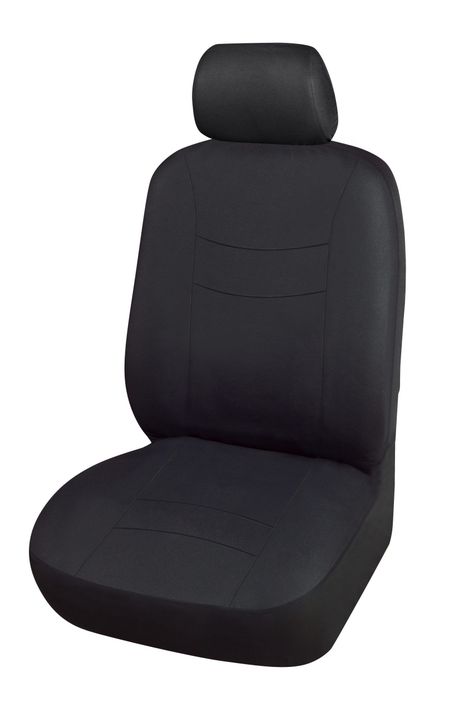 Funda Cubre Asiento Individual Auto Negro-0
