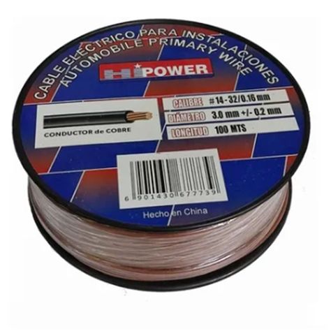 100 METROS DE CABLE AUTOMOTRIZ 14 AWG CAFÉ-0