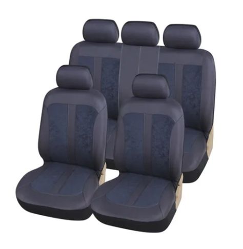 Funda Cubre Asiento Velvet/malla 11Pzs Gris Oscuro-0