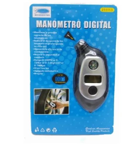 MANÓMETRO DIGITAL PARA AUTO MIDE AIRE DE NEUMÁTICO-1