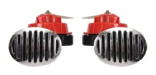 SET DE BOCINAS TIPO CARACOL 12V PARA AUTOS HORM TYPE R ROJO-2