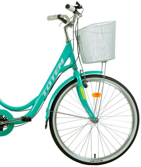 BICICLETA TOTEM CITY DAMA ARO 26 TURQUESA-3