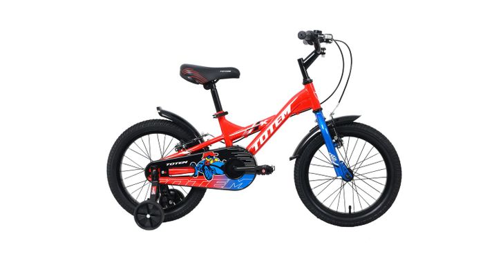 BICICLETA TOTEM NIÑO ARO 16 ROCK-X  COLOR ROJO-1