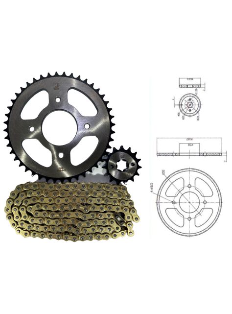KIT DE TRANSMISION GIXXER 150 44T/15T 428H132L-0