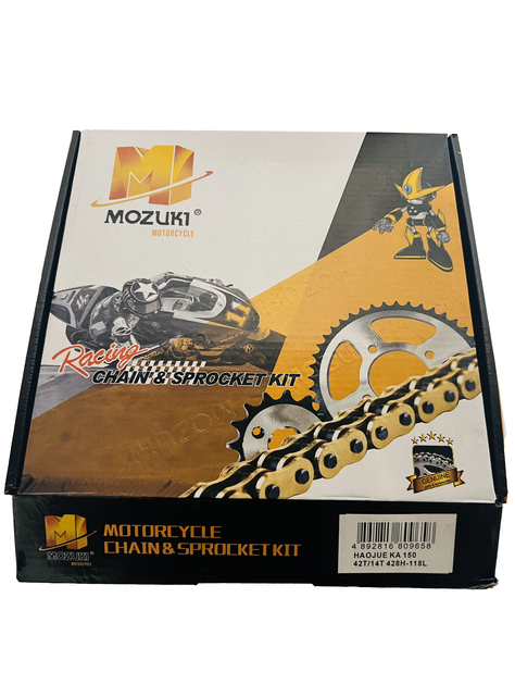 KIT DE TRANSMISION HAOJUE KA150 42T/14T 428H118L-1