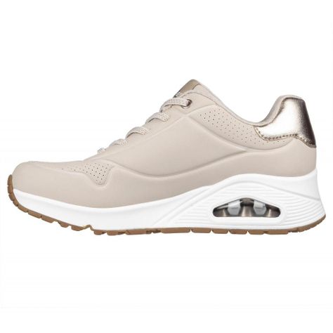Zapatilla Mujer Uno Shimmer Away Beige Skechers-3