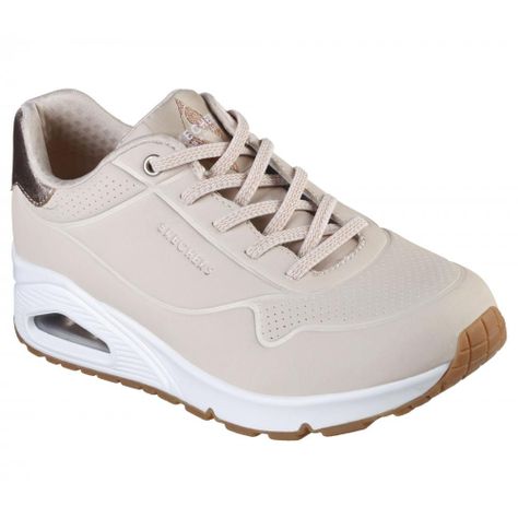 Zapatilla Mujer Uno Shimmer Away Beige Skechers-5