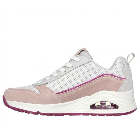 Zapatilla Mujer Uno Two Much Fun Rosado Skechers-3