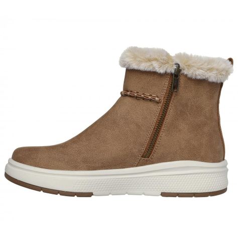 Botín Mujer Bobs Skipper Wave Café Skechers-3