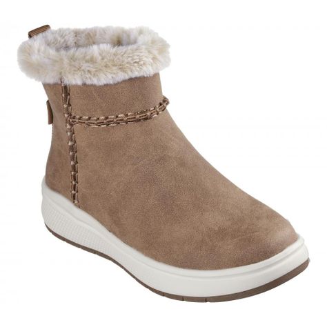 Botín Mujer Bobs Skipper Wave Café Skechers-4