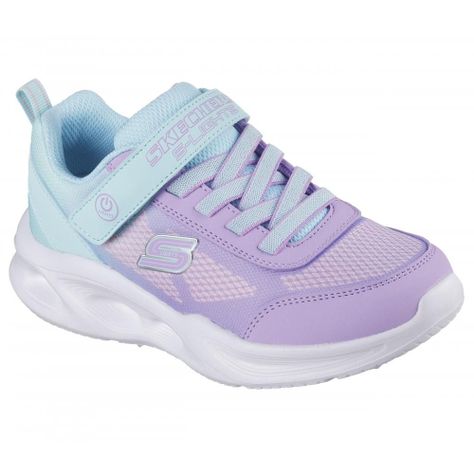 Zapatilla Niña Sola Glow Ombre Delux Azul Skechers-4