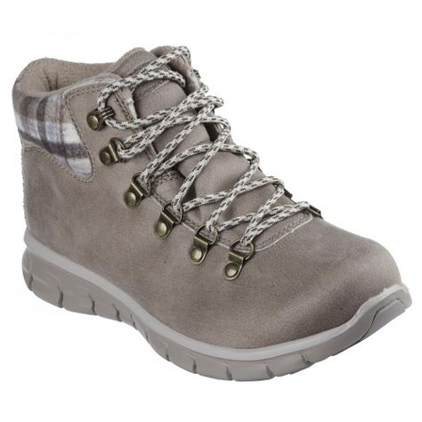 Bototos Mujer Synergy Plaid Mood Beige Skechers-5