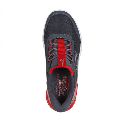 Zapatilla Niño Microspec Max BriskStripe Gris Skechers-1