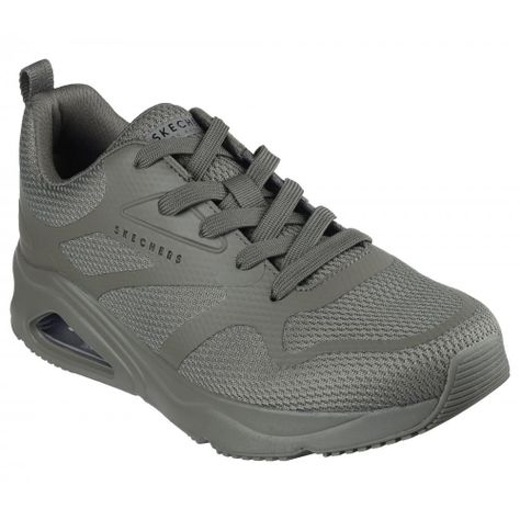 Zapatilla Hombre Tres-Air Uno Hotmelt Runner Verde Skechers-4
