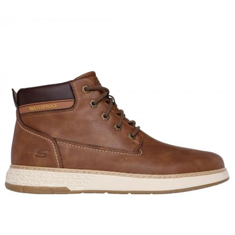 Zapato Hombre Garlan Deno Café Skechers-0
