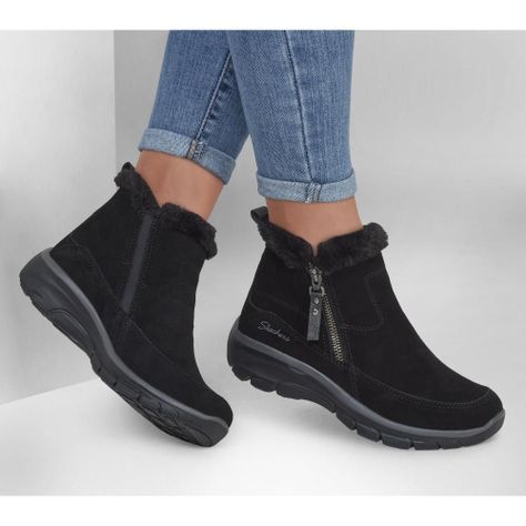 Botines Mujer Easy Going Cool Zip Negro Skechers-1