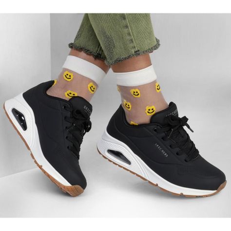 Zapatilla Mujer Uno Stand On Air Negro Skechers-1