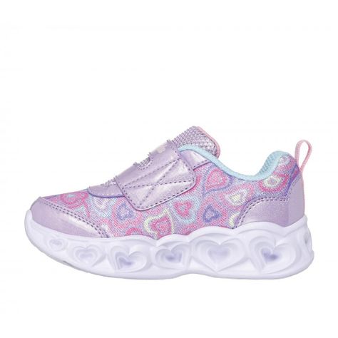 Zapatilla Niña Heart Lights Boogie Land Morado Skechers-3