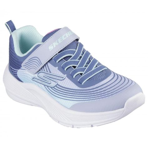 Zapatilla Niña Microspec Advance Celeste Skechers-4