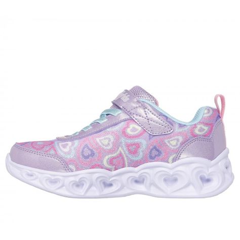 Zapatilla Niña Heart Lights Boogie Love Morado Skechers-3